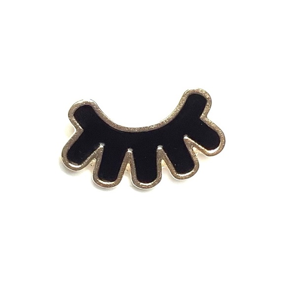 Baubl’d Jewelry - Eyelash Wink Enamel Pin Brooch